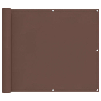 Schermo da balcone Marrone 100 x 400 cm Tessuto Oxford | homemem39