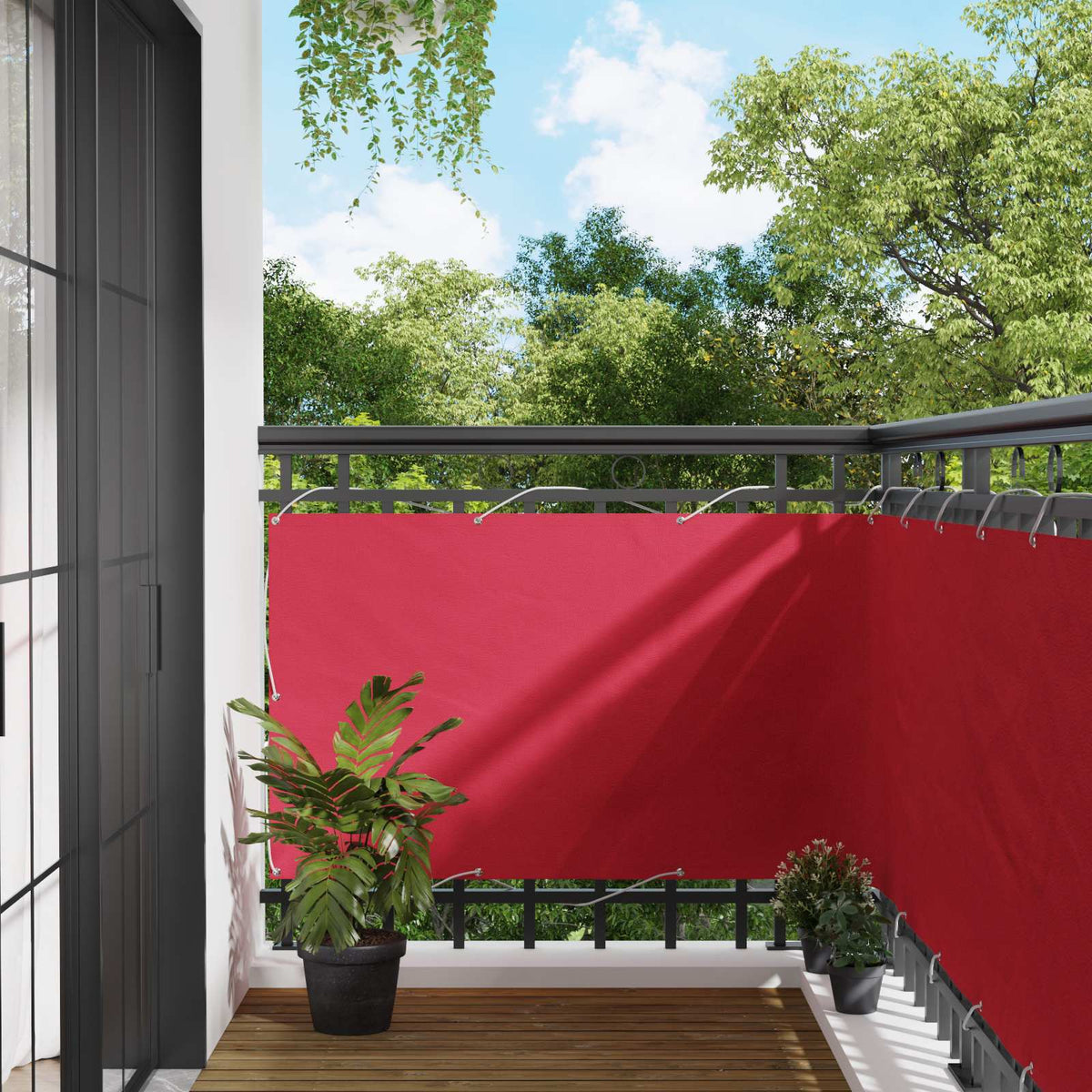 Schermo da balcone 90 x 200 cm Tessuto Oxford Rettangolare | homemem39