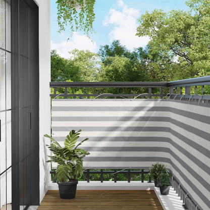 Schermo da balcone Grigio chiaro e bianco 90 x 400 cm | homemem39