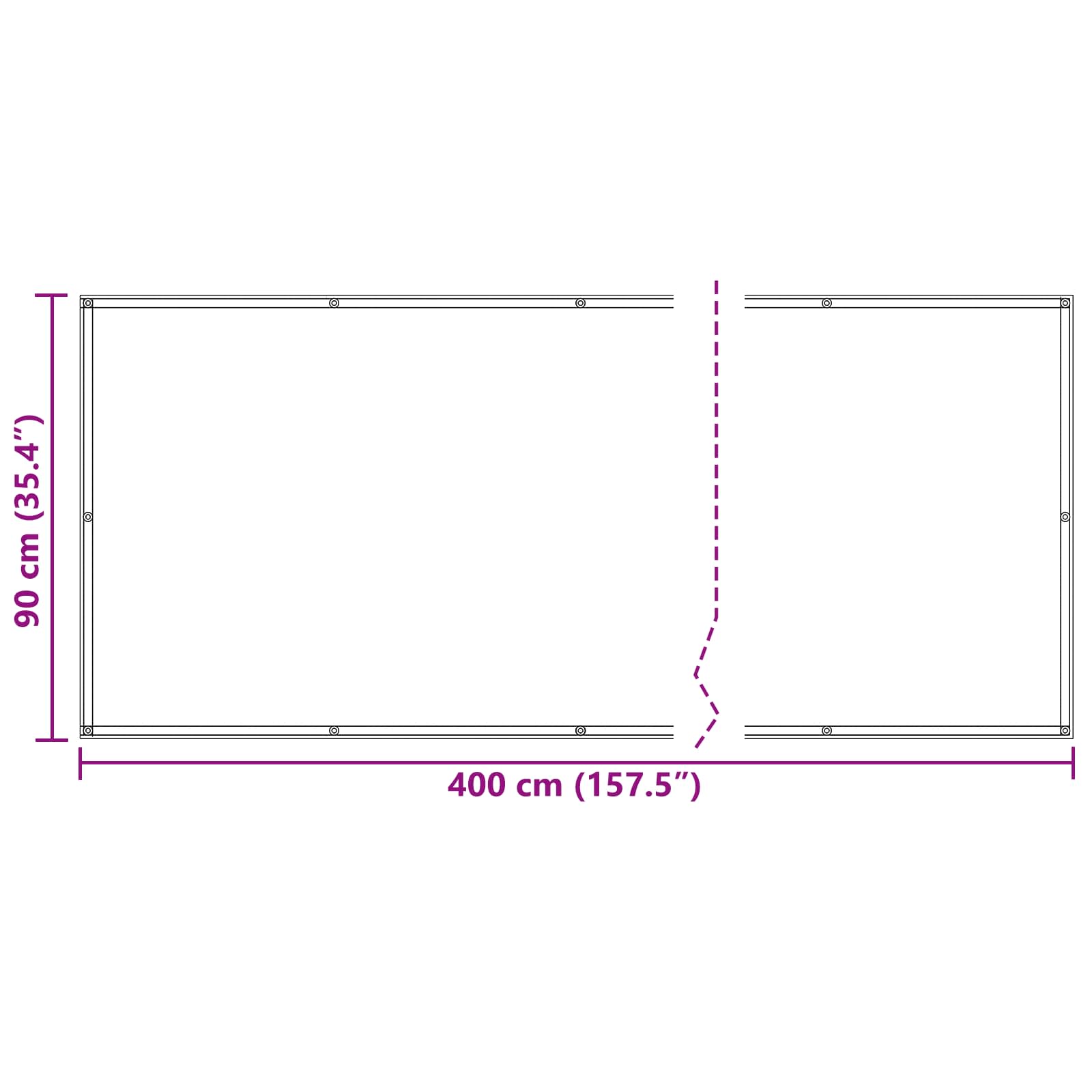 Schermo da balcone Grigio chiaro e bianco 90 x 400 cm | homemem39