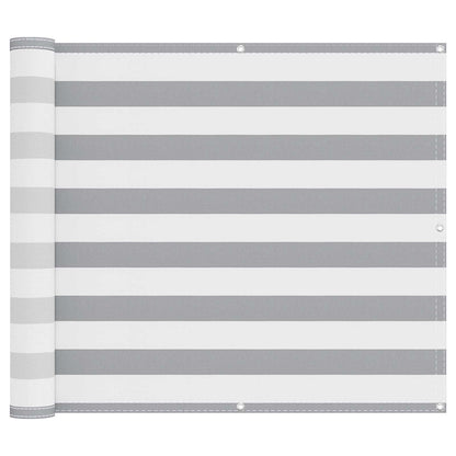 Schermo da balcone Grigio chiaro e bianco 90 x 500 cm | homemem39