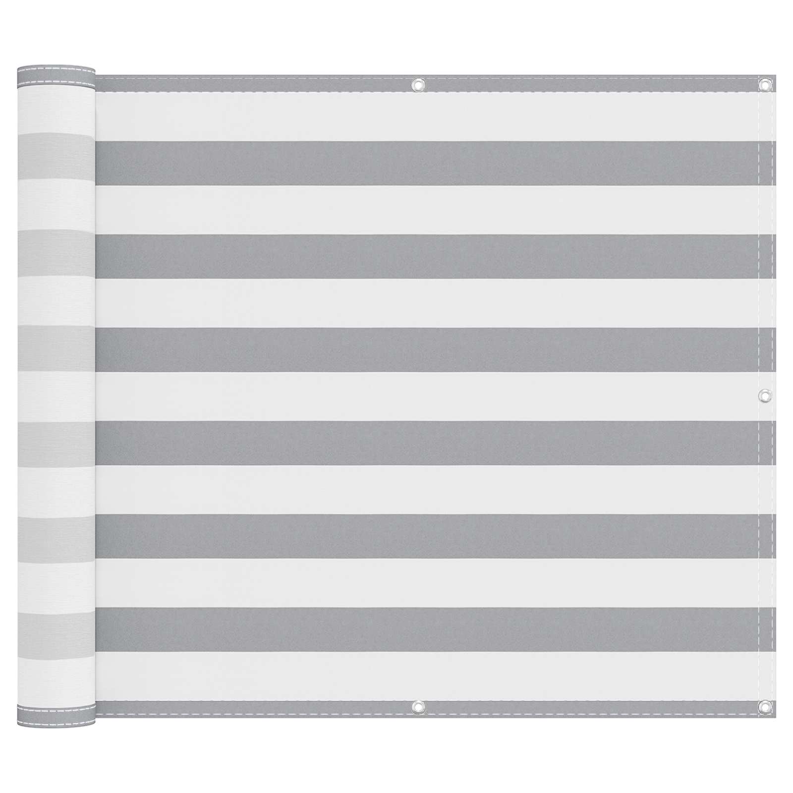 Schermo da balcone Grigio chiaro e bianco 90 x 700 cm | homemem39