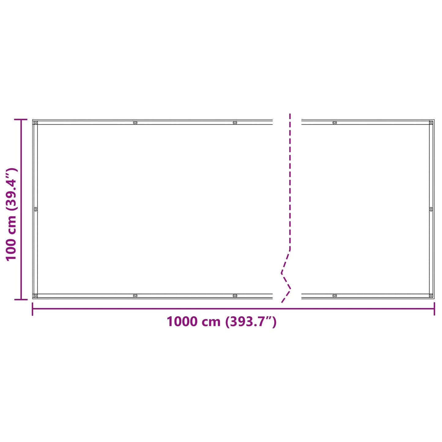 Schermo da balcone Grigio chiaro e bianco 100 x 1000 cm | homemem39