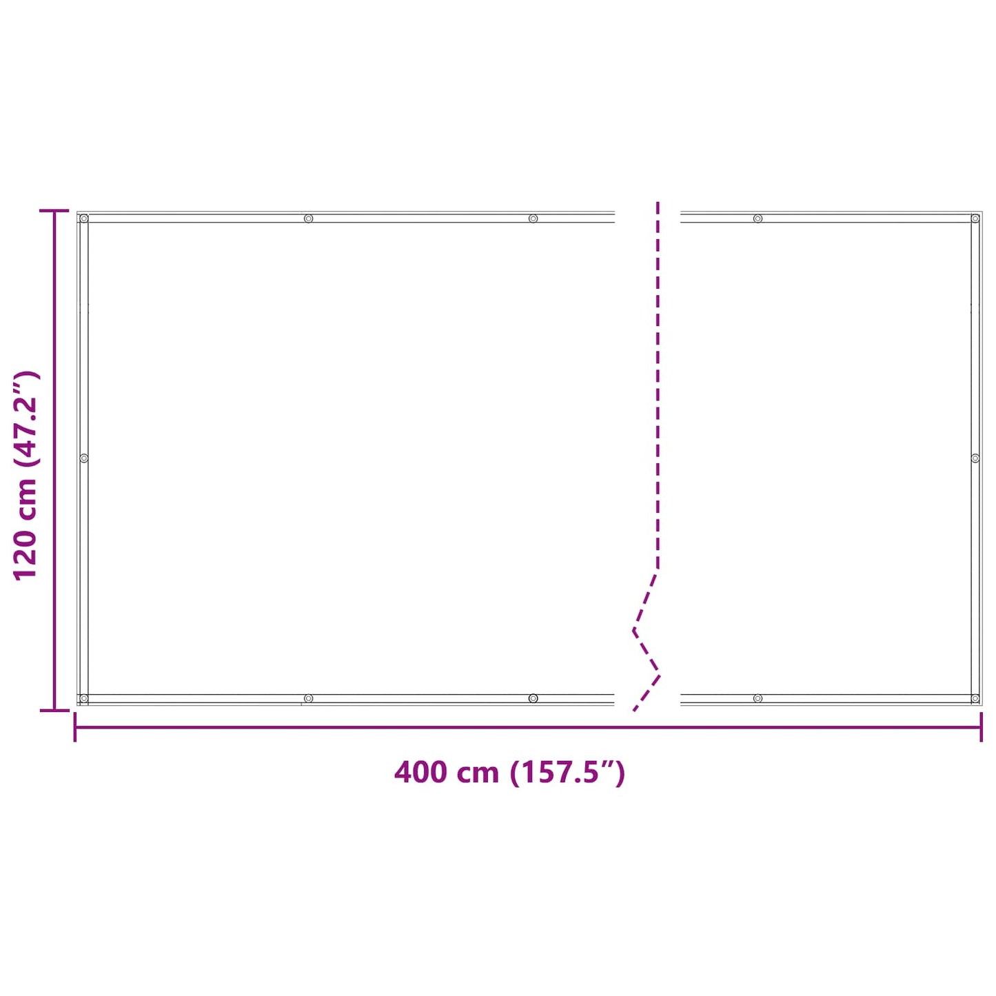 Schermo da balcone Grigio chiaro e bianco 120 x 400 cm | homemem39