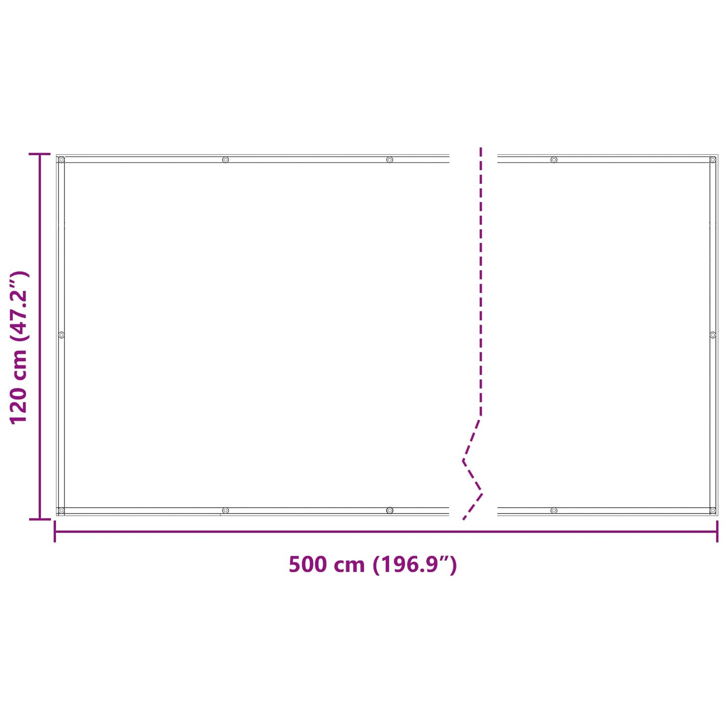 Schermo da balcone Grigio chiaro e bianco 120 x 500 cm | homemem39