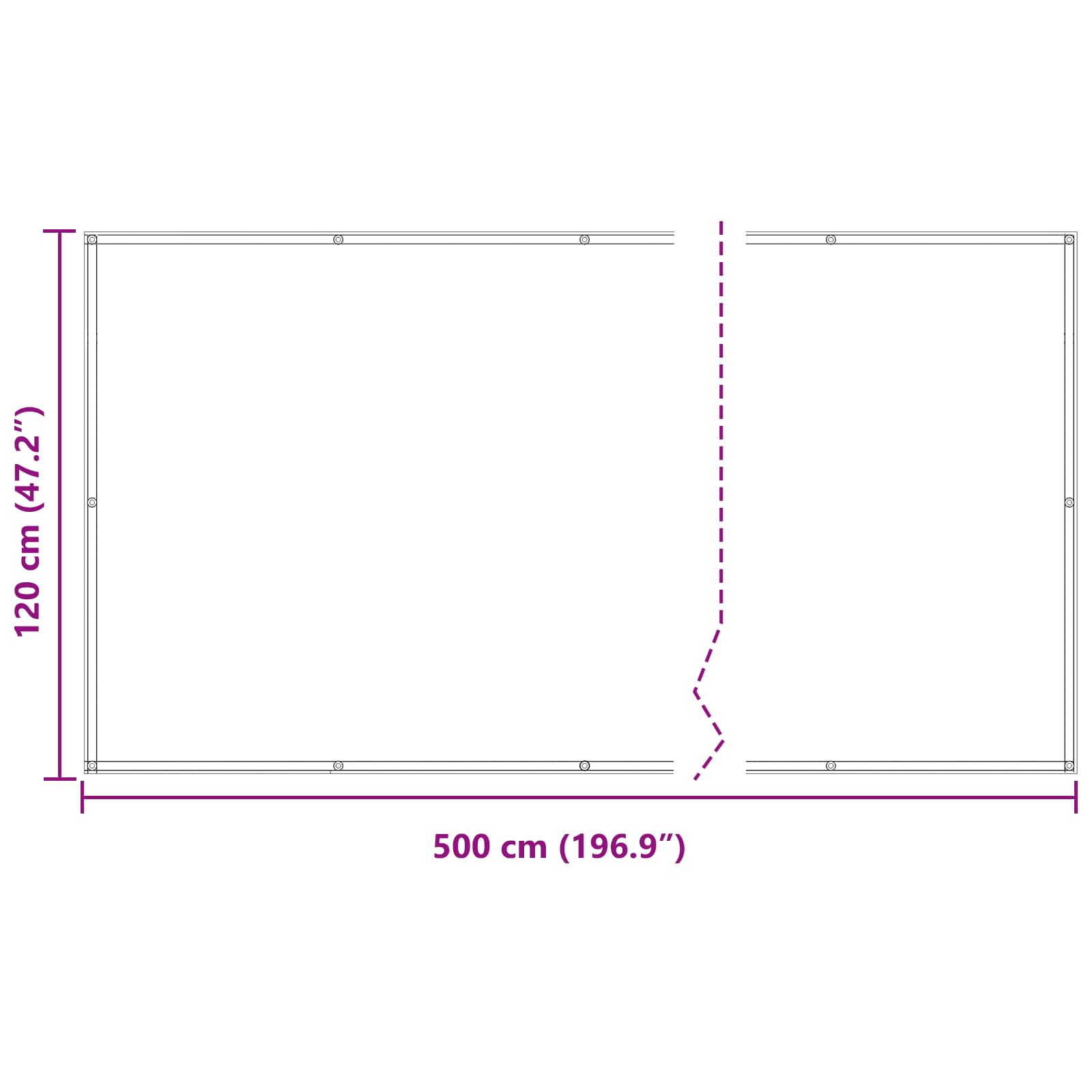 Schermo da balcone Grigio chiaro e bianco 120 x 500 cm | homemem39