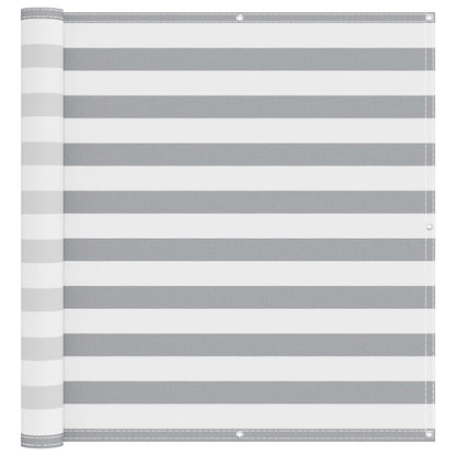Schermo da balcone Grigio chiaro e bianco 120 x 700 cm