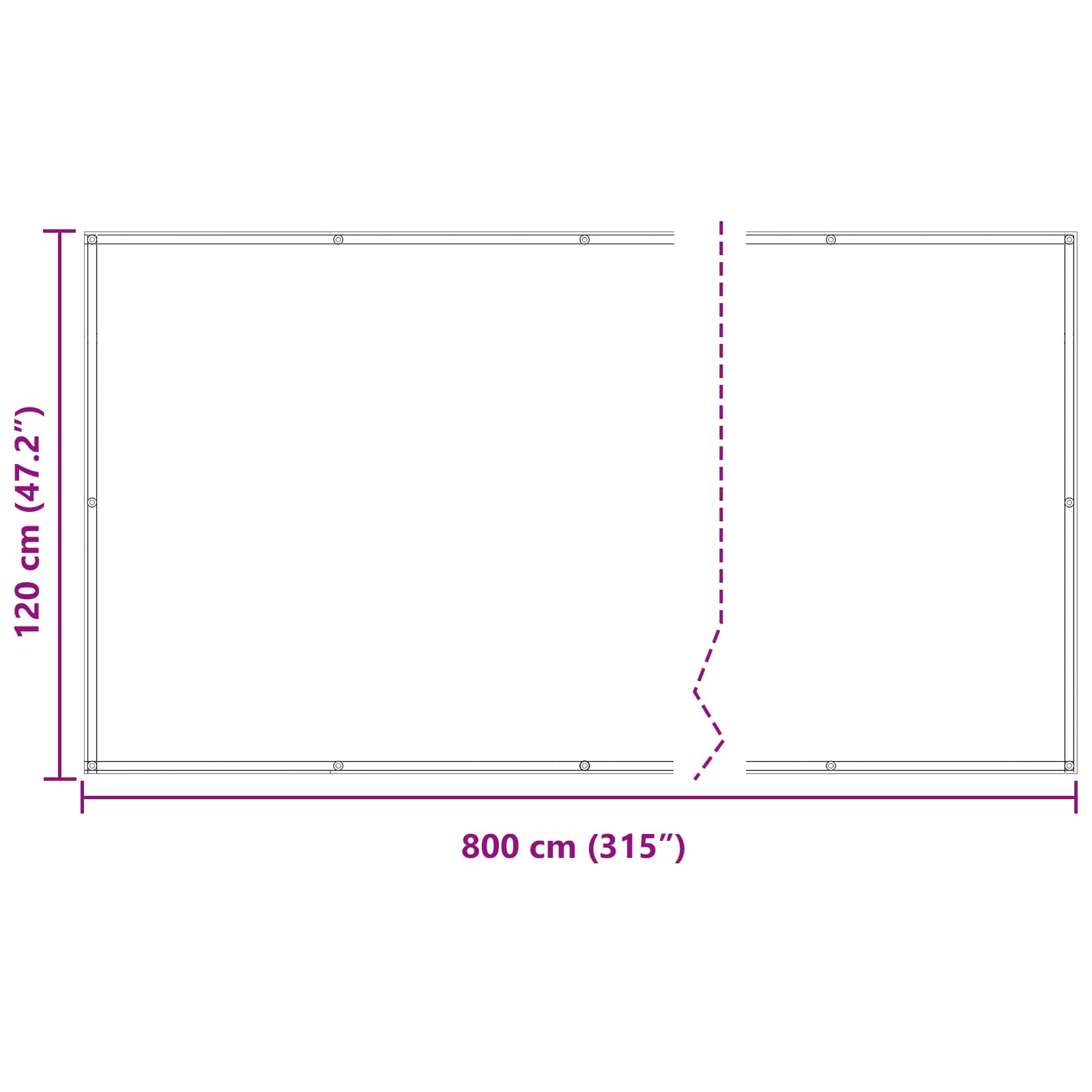 Schermo da balcone Grigio chiaro e bianco 120 x 800 cm | homemem39