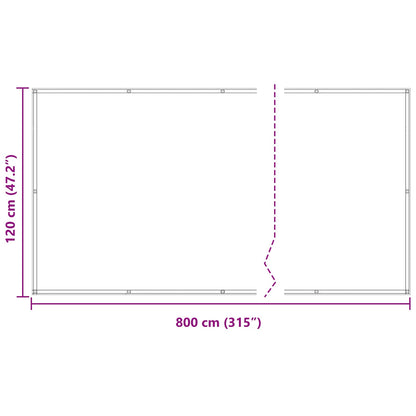 Schermo da balcone Grigio chiaro e bianco 120 x 800 cm | homemem39