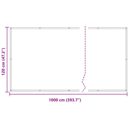 Schermo da balcone Grigio chiaro e bianco 120 x 1000 cm | homemem39
