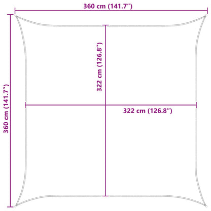 Vela da ombra solare Arancione e Marrone 3,6 x 3,6 m