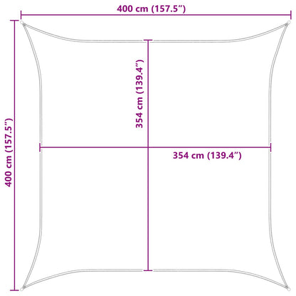 Vela da ombra solare Arancione e Marrone 4 x 4 m | homemem39