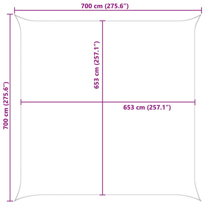 Vela da ombra solare Arancione e Marrone 7 x 7 m | homemem39