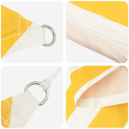Vela da ombra solare Giallo e Bianco 3,6 x 3,6 m | homemem39