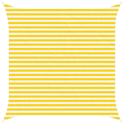 Vela da ombra solare Giallo e Bianco 3,6 x 3,6 m