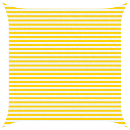 Vela da ombra solare Giallo e Bianco 4 x 4 m