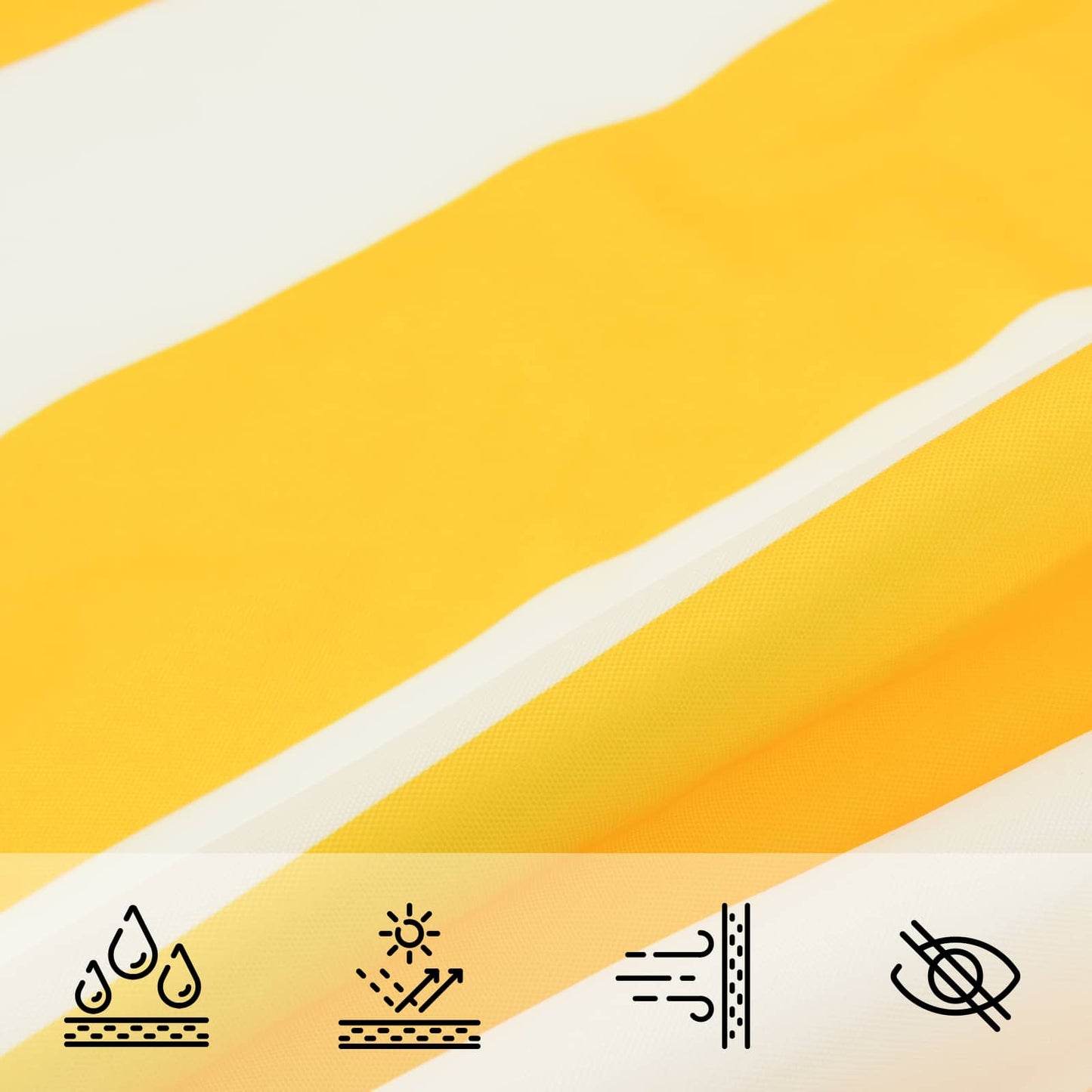 Vela da ombra solare Giallo e Bianco 4,5 x 4,5 m | homemem39