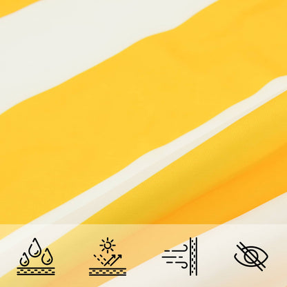 Vela da ombra solare Giallo e Bianco 4,5 x 4,5 m | homemem39