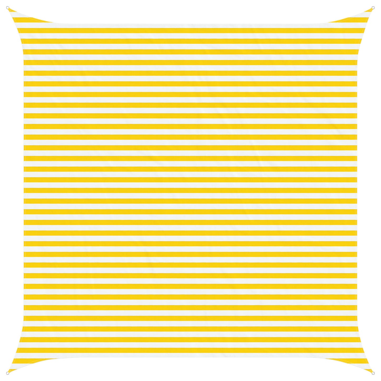 Vela da ombra solare Giallo e Bianco 4,5 x 4,5 m