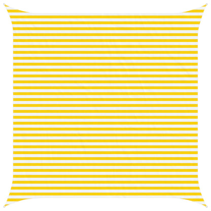 Vela da ombra solare Giallo e Bianco 4,5 x 4,5 m