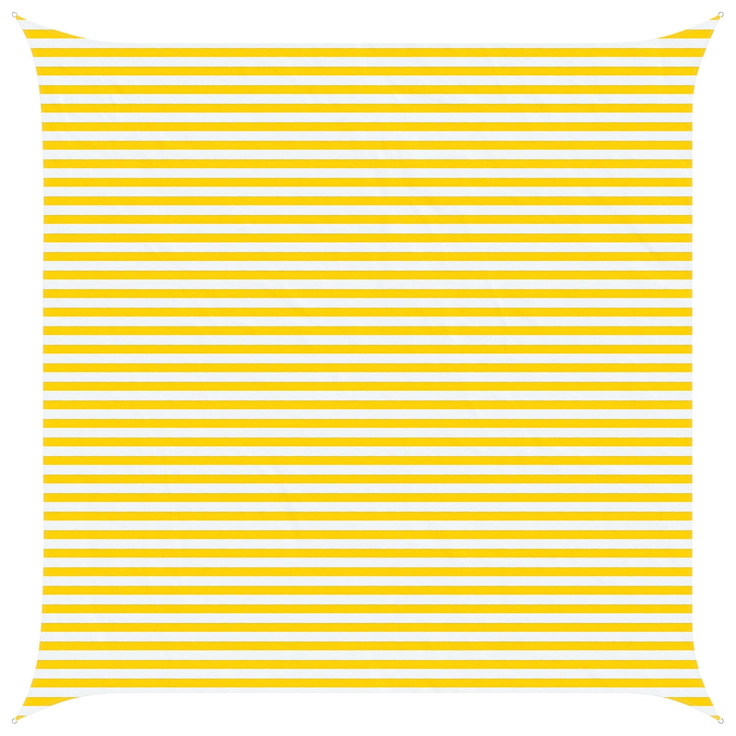 Vela da ombra solare Giallo e Bianco 5 x 5 m | homemem39