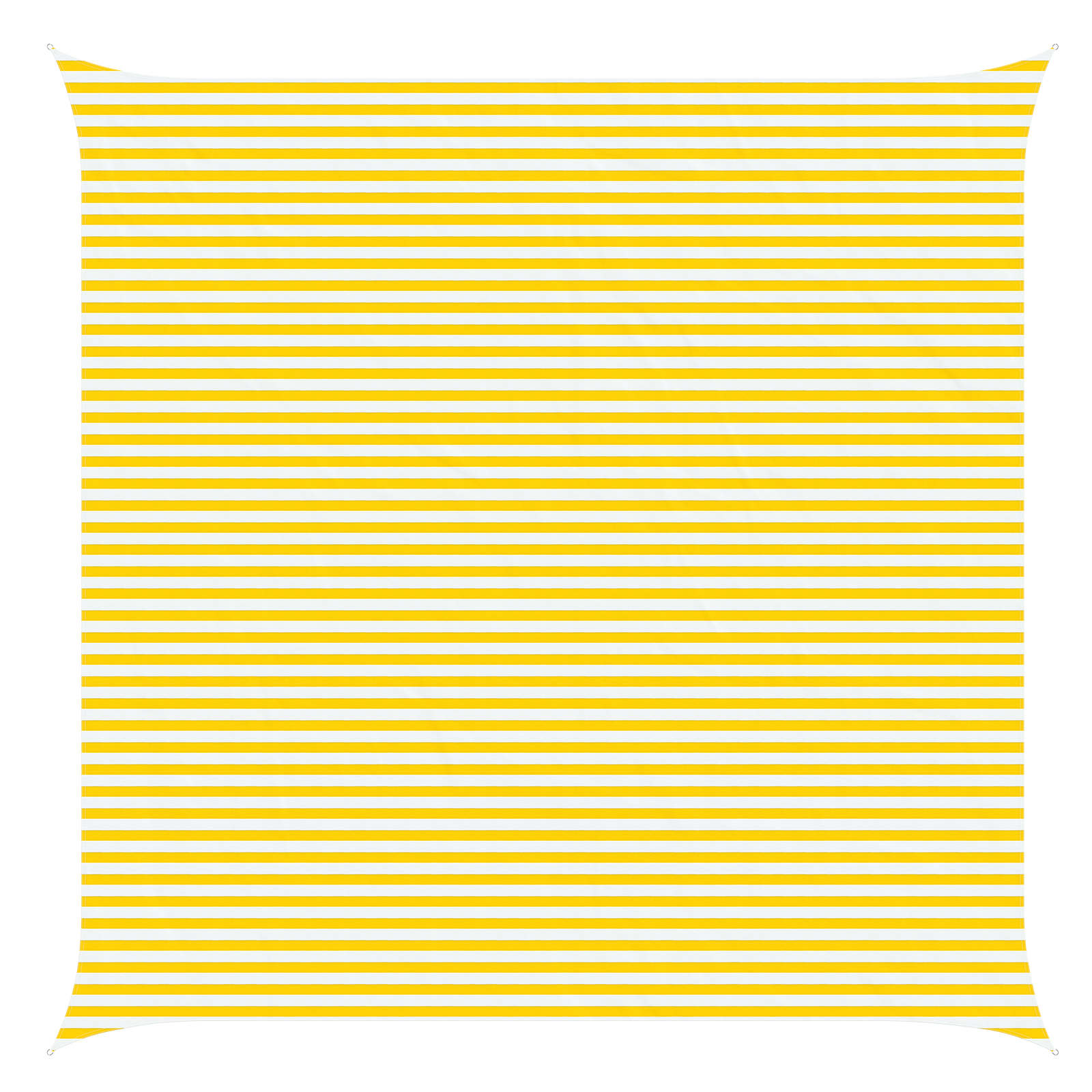 Vela da ombra solare Giallo e Bianco 6 x 6 m | homemem39