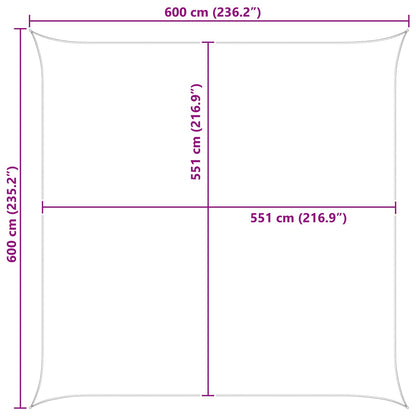 Vela da ombra solare Giallo e Bianco 6 x 6 m | homemem39