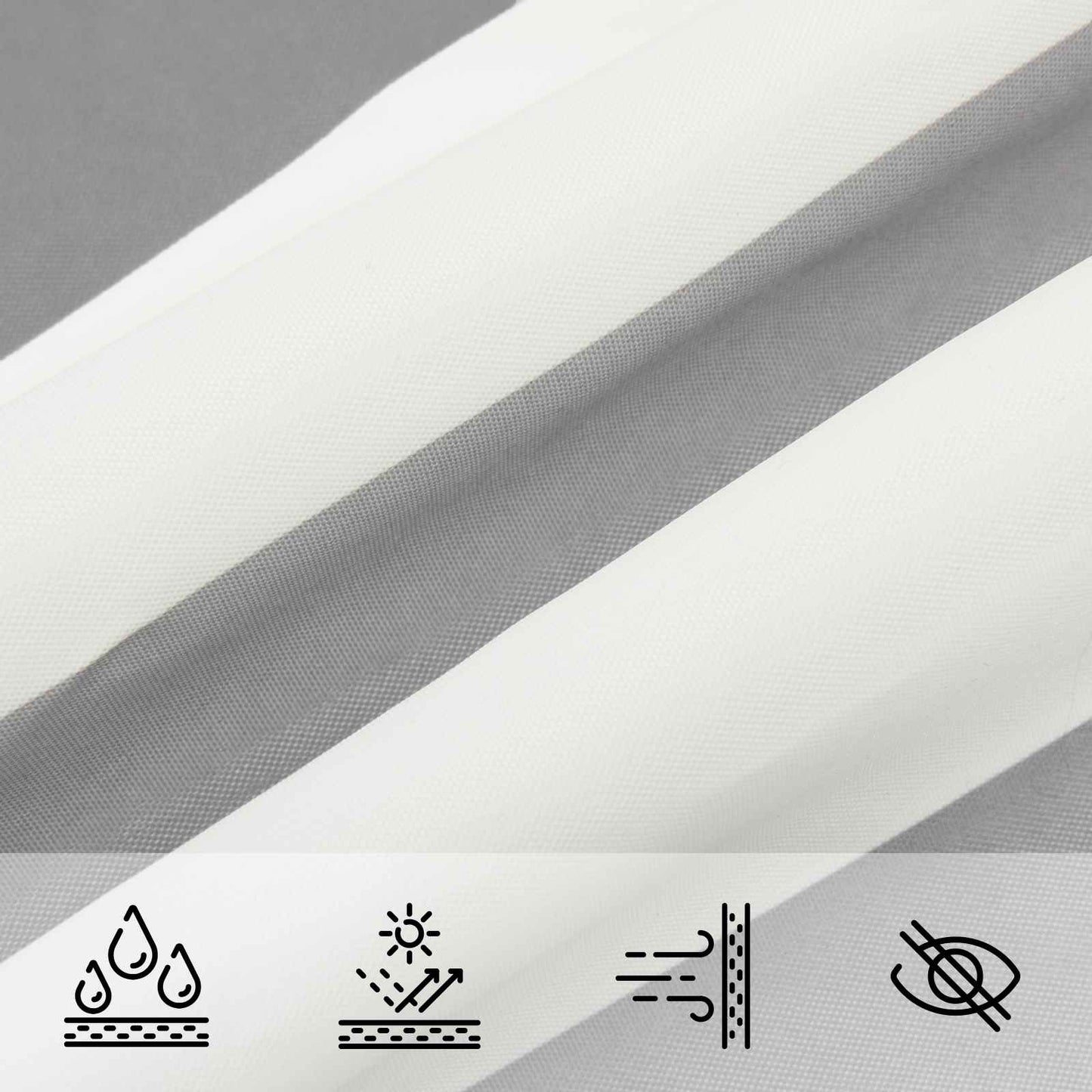 Vela da ombra solare Grigio chiaro e bianco 3 x 3 m | homemem39