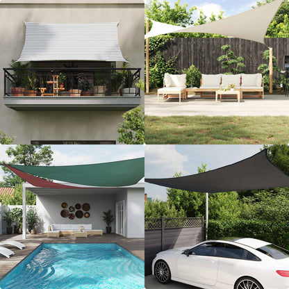 Vela da ombra solare Grigio chiaro e bianco 5 x 5 m