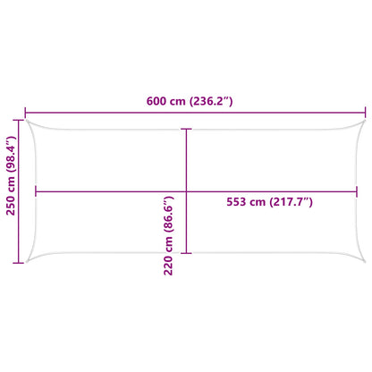 Vela da ombra solare Grigio Chiaro 6 x 2,5 m | homemem39
