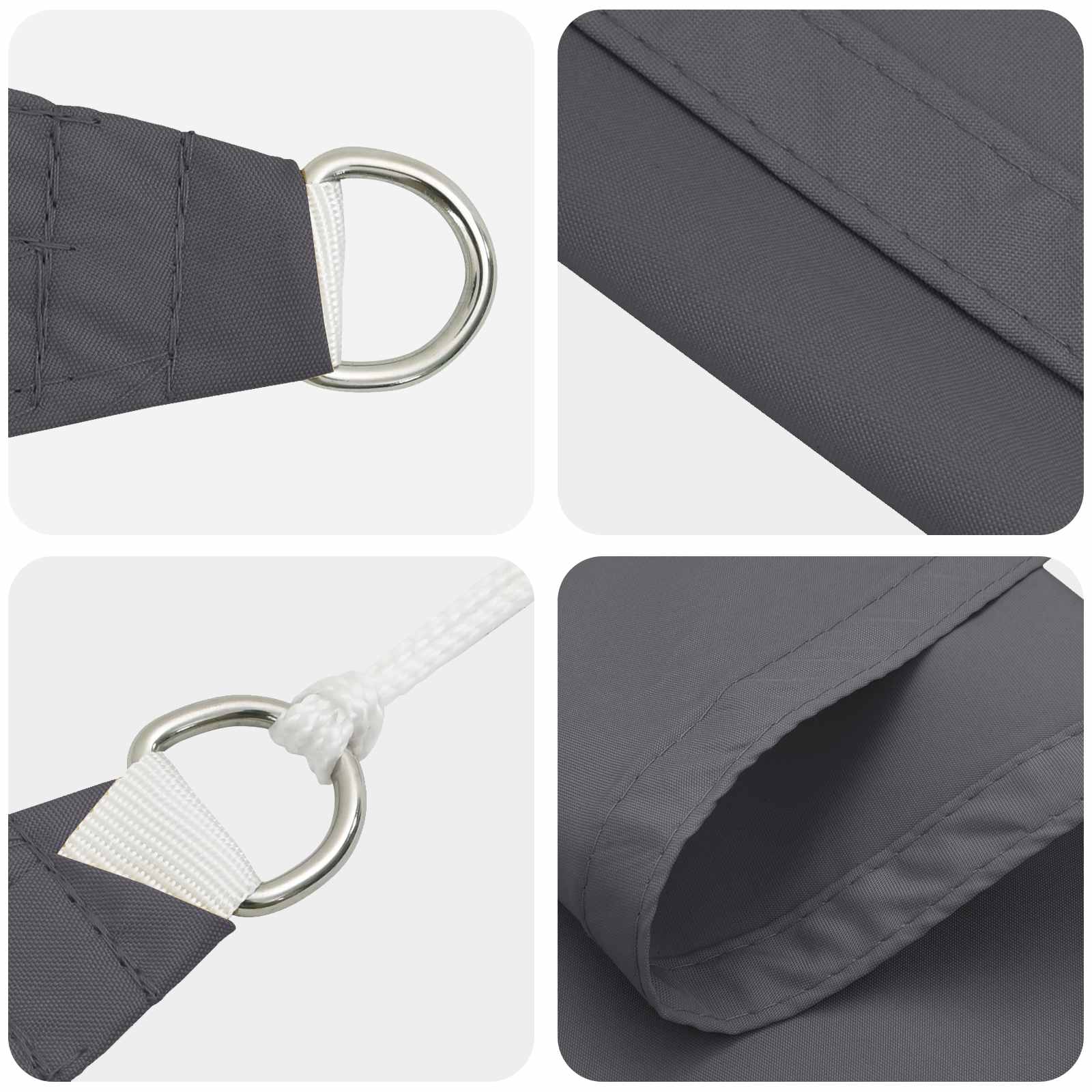 Vela da ombra solare 6 x 2 m Oxford rivestito in PU | homemem39