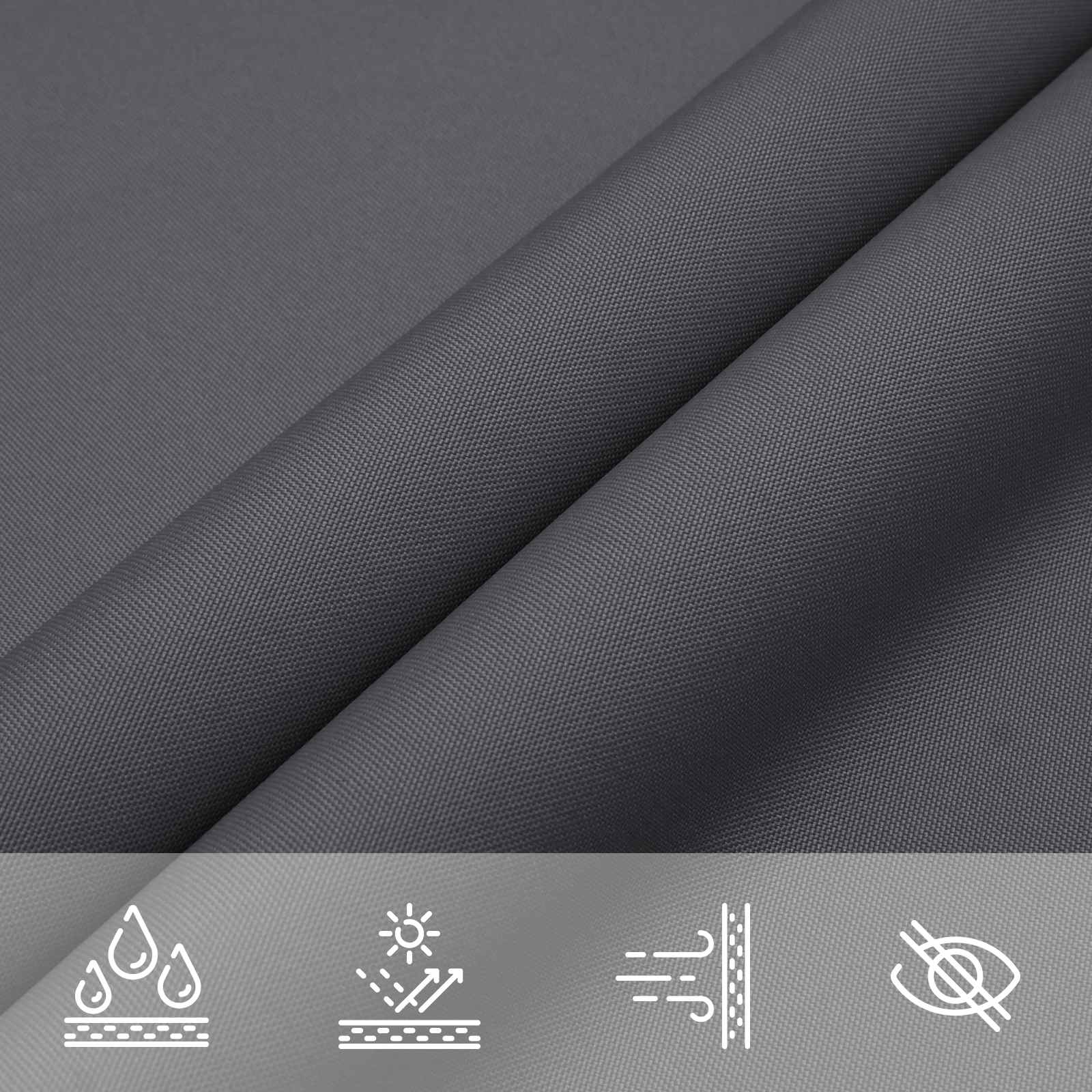 Vela da ombra solare 6 x 2 m Oxford rivestito in PU | homemem39