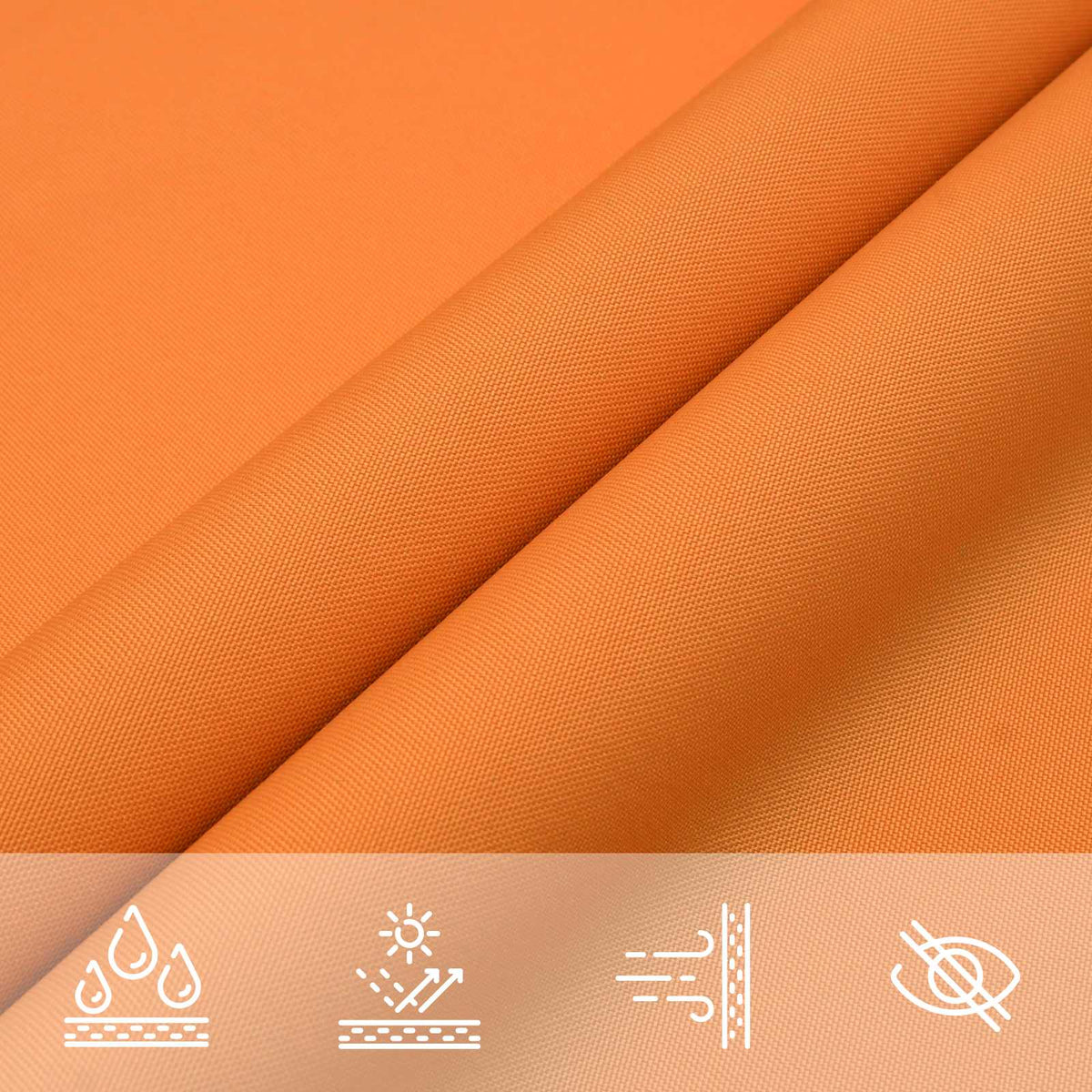 Vela da ombra solare Arancione 2,5 x 6 m 100% Poliestere Oxford