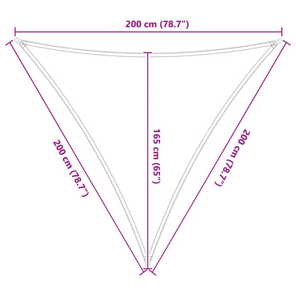 Vela da ombra solare Triangolare 2 x 2 x 2 m | homemem39