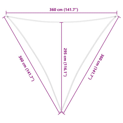 Vela da ombra solare Grigio chiaro e bianco 3,6 x 3,6 x 3,6 m | homemem39