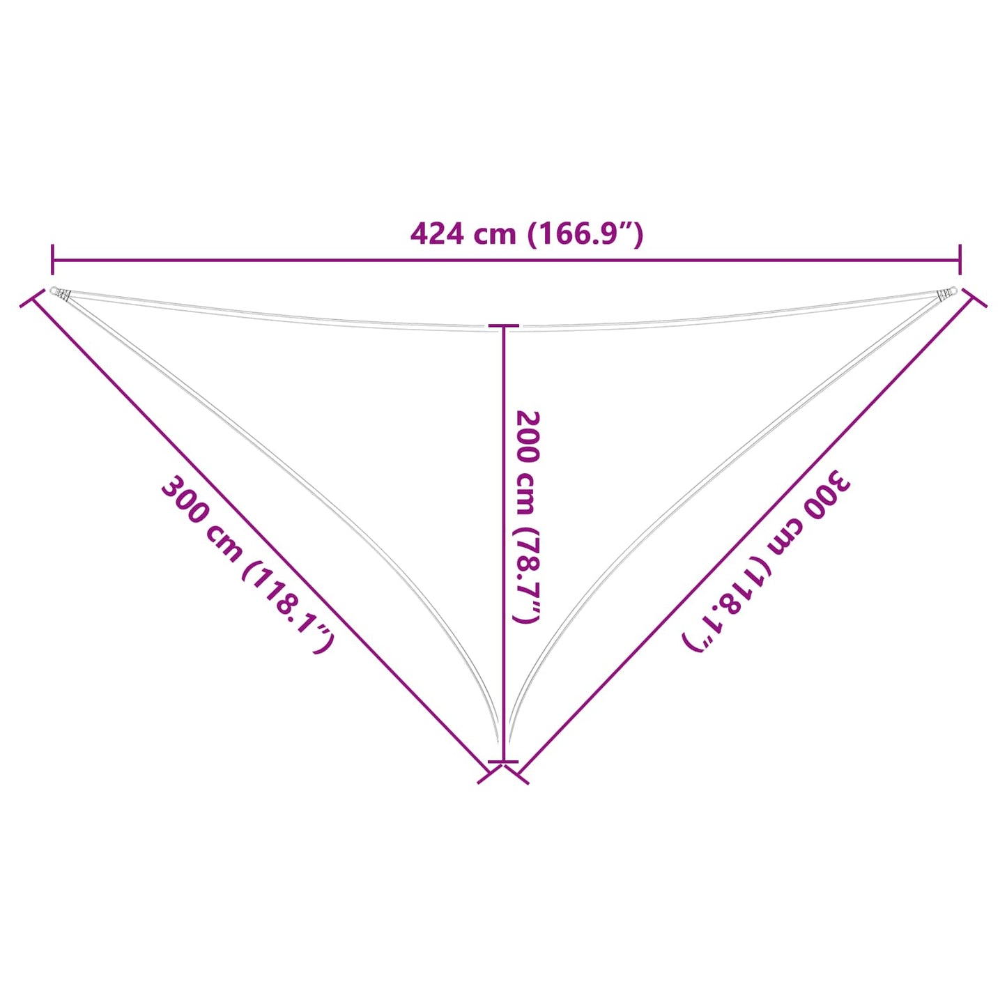 Vela da ombra solare Grigio chiaro e bianco 3 x 3 x 4,24 m