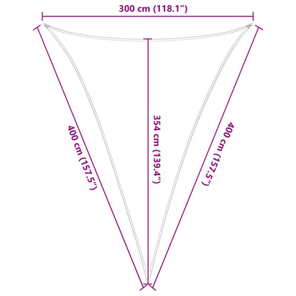 Vela da ombra solare Grigio chiaro e bianco 3 x 4 x 4 m | homemem39