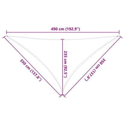 Vela da ombra solare Grigio chiaro e bianco 3,5 x 3,5 x 4,9 m | homemem39