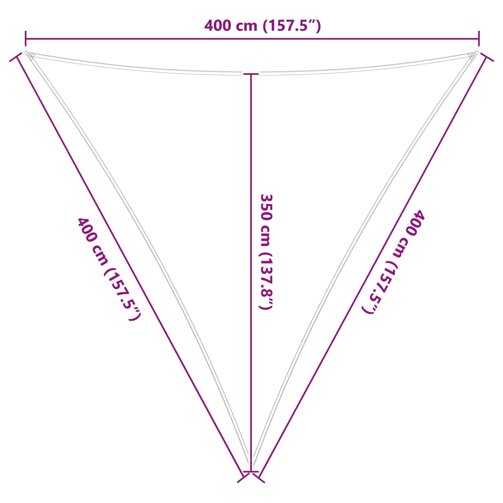 Vela da ombra solare Grigio chiaro e bianco 4 x 4 x 4 m | homemem39