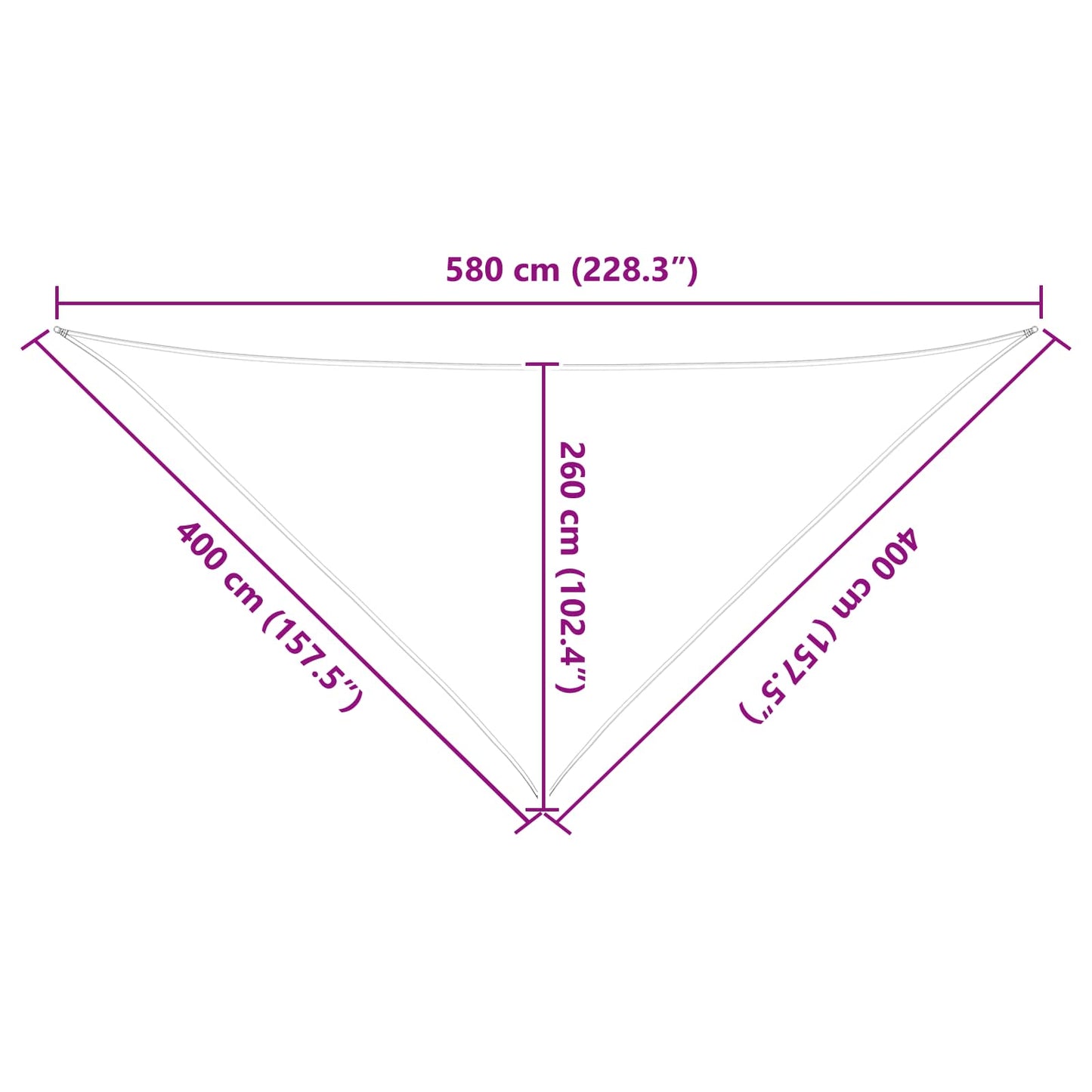 Vela da ombra solare Grigio chiaro e bianco 4 x 4 x 5,8 m | homemem39