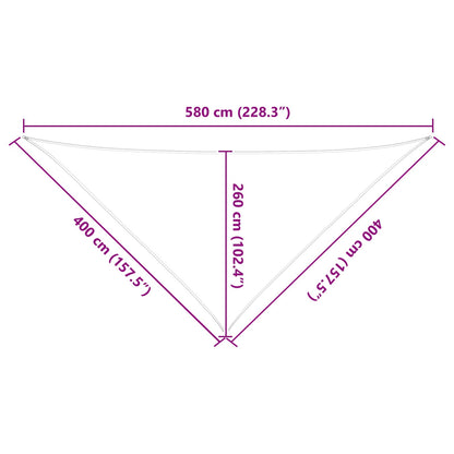 Vela da ombra solare Grigio chiaro e bianco 4 x 4 x 5,8 m