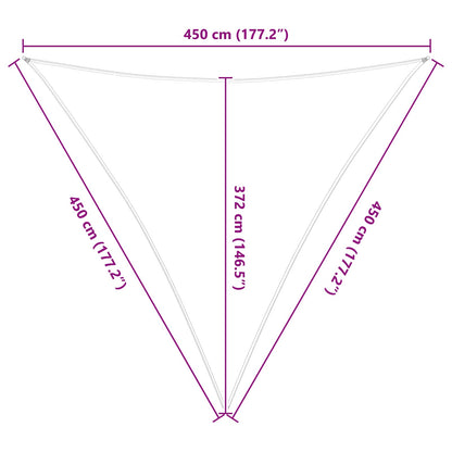 Vela da ombra solare Grigio chiaro e bianco 4,5 x 4,5 x 4,5 m