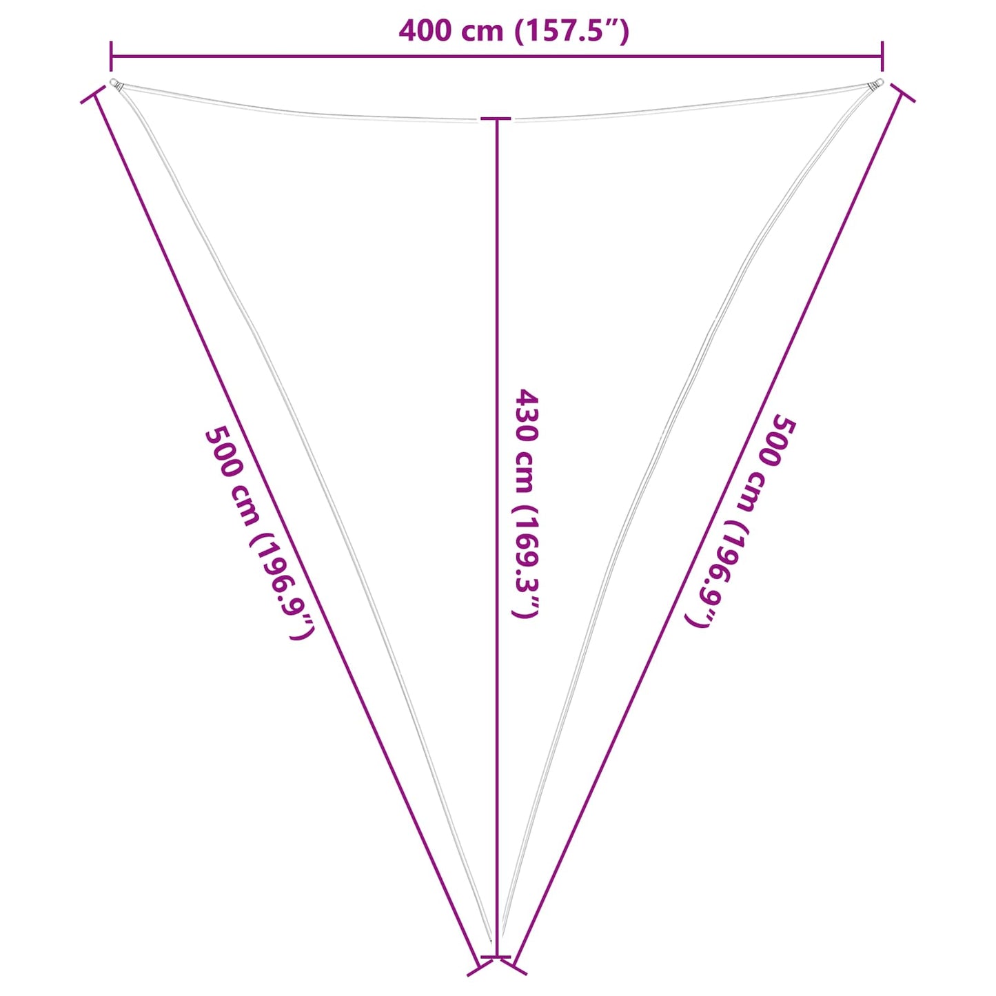 Vela da ombra solare Grigio chiaro e bianco 4 x 5 x 5 m | homemem39