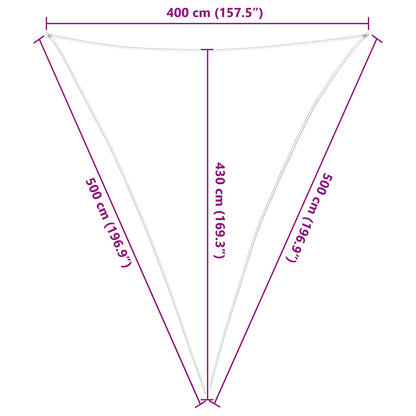 Vela da ombra solare Grigio chiaro e bianco 4 x 5 x 5 m | homemem39