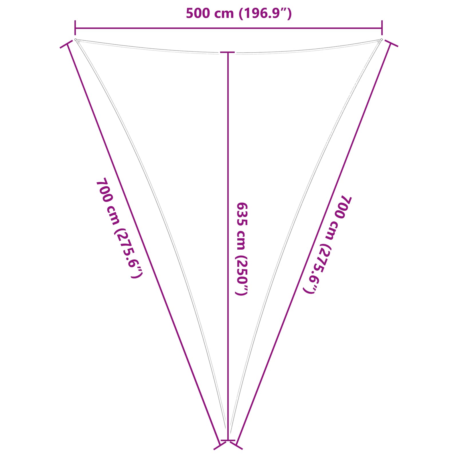 Vela da ombra solare Grigio chiaro e bianco 5 x 7 x 7 m | homemem39