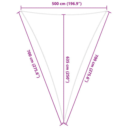 Vela da ombra solare Grigio chiaro e bianco 5 x 7 x 7 m