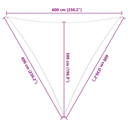 Vela da ombra solare Grigio chiaro e bianco 6 x 6 x 6 m