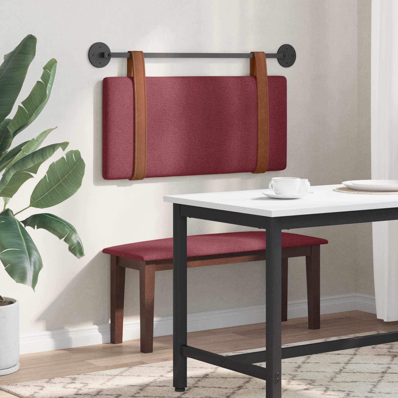 Testiera sospesa Rosso Vino PU Antico | homemem39