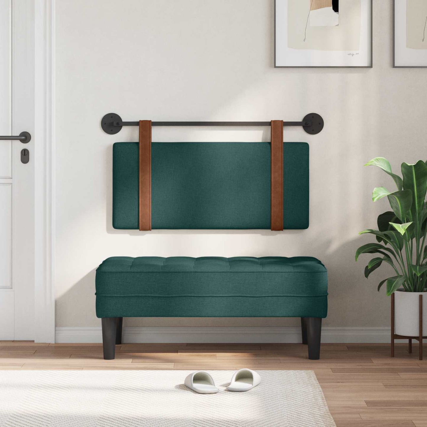 Testiera sospesa Verde Scuro PU Antico | homemem39