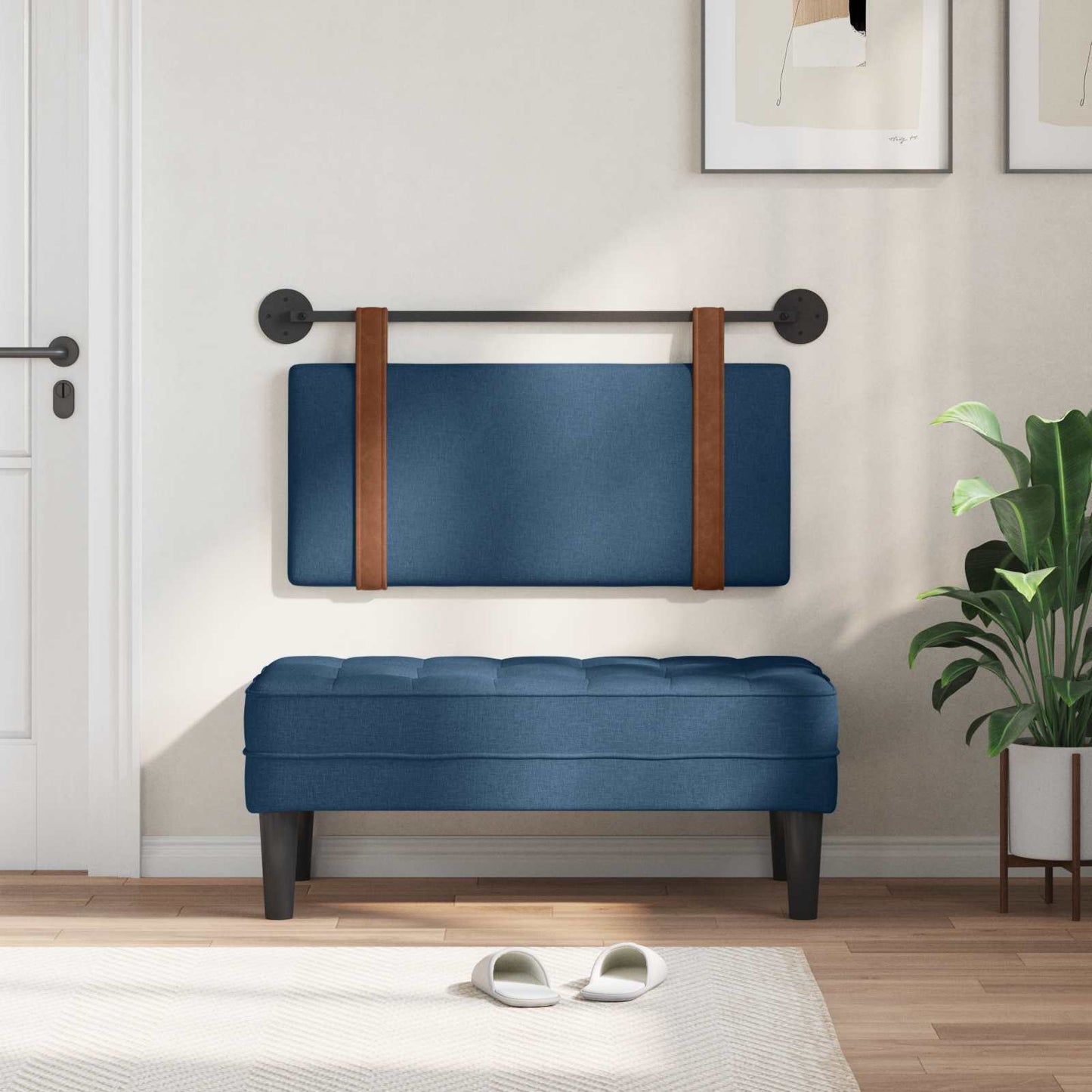 Testiera sospesa Blu PU Antico | homemem39